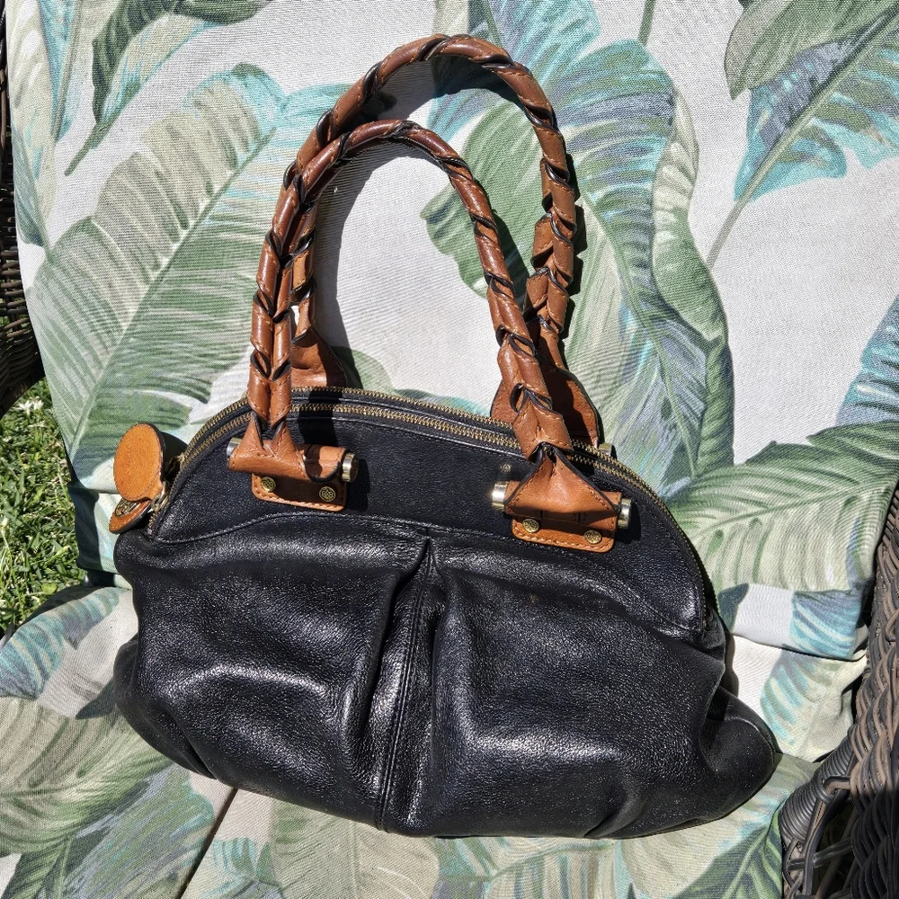 Black leather purse 3 Section ANTONIO MELANI